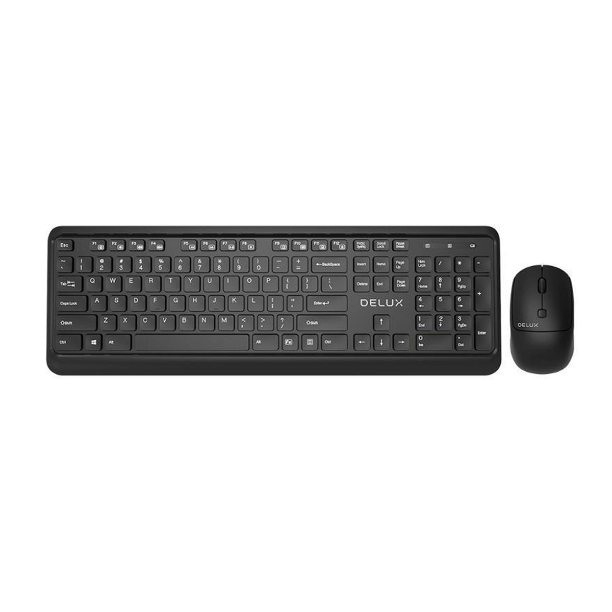 Combo inalámbrico teclado + mouse USB black Delux –