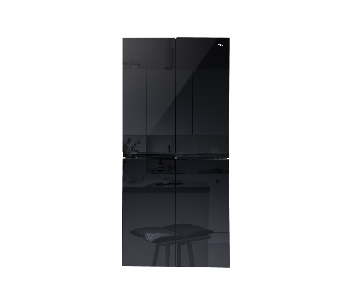 Nevera Cross Door 16 pies (460 lts) sin escarcha 110V Negro Glass TCL