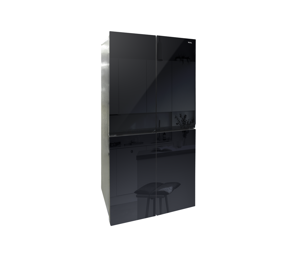 Nevera Cross Door 16 pies (460 lts) sin escarcha 110V Negro Glass TCL