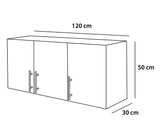 Mueble aéreo de cocina 3 puertas blanco Powerfik