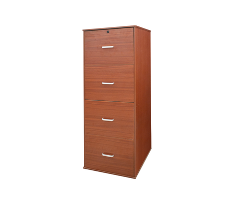 Archivo 4 gavetas c/cerradura 131x48x60cm Sapeli Pk