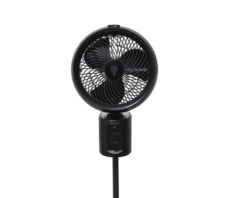 Ventilador recargable 10" con rociador de agua negro Roccia