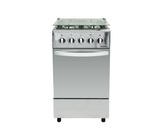 Cocina a gas 20" de piso 4h c/horno acero inox Newkool