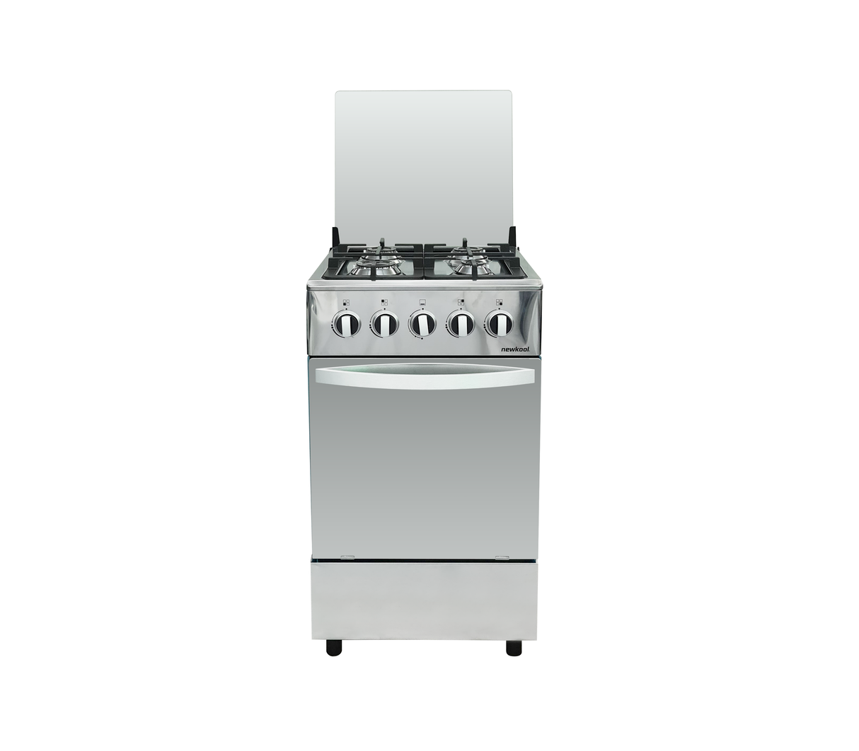 Cocina a gas 20" de piso 4h c/horno acero inox Newkool