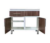 Mueble con fregadero derecho 100x50X90cm blanco/negro Powerfik