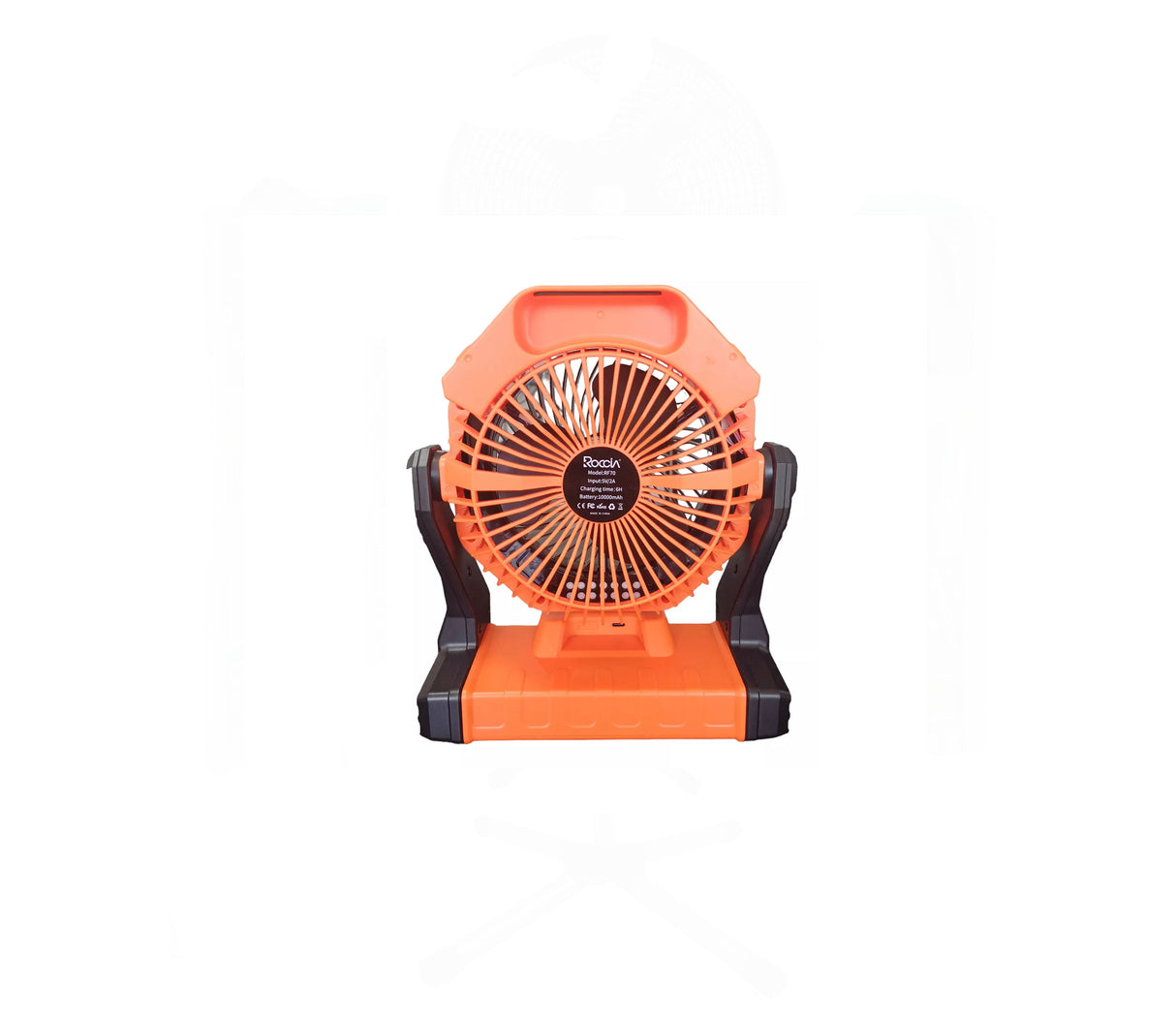 Ventilador recargable con rociador de agua 8" Naranja Roccia