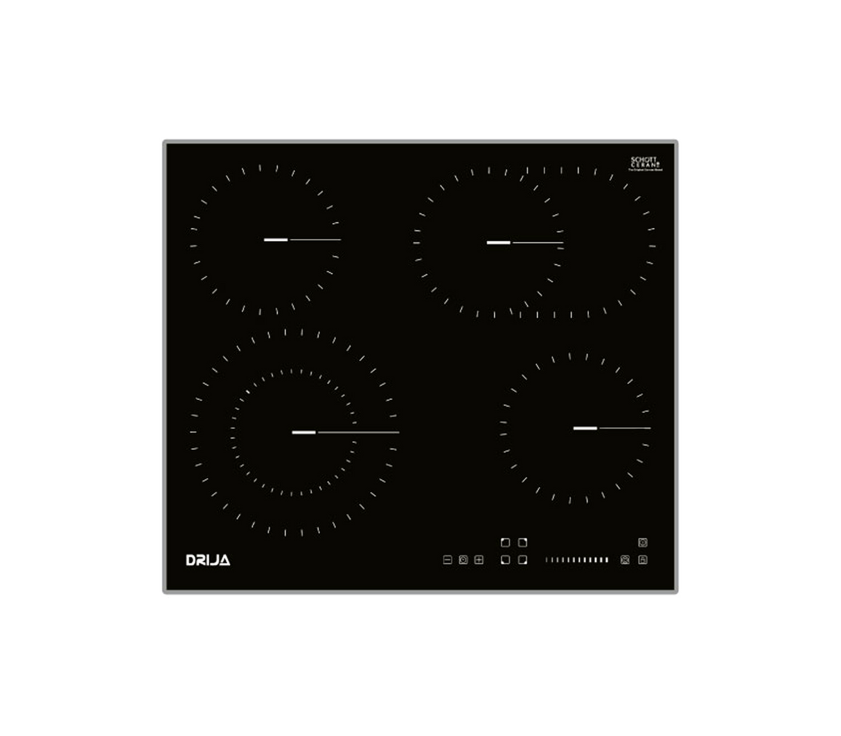 Tope de cocina eléctrico 4h 60cm Alemania negro Drija