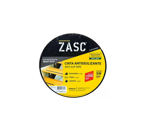 Cinta antideslizante 24mmx5m negra Cod.5-019-2 Zasc