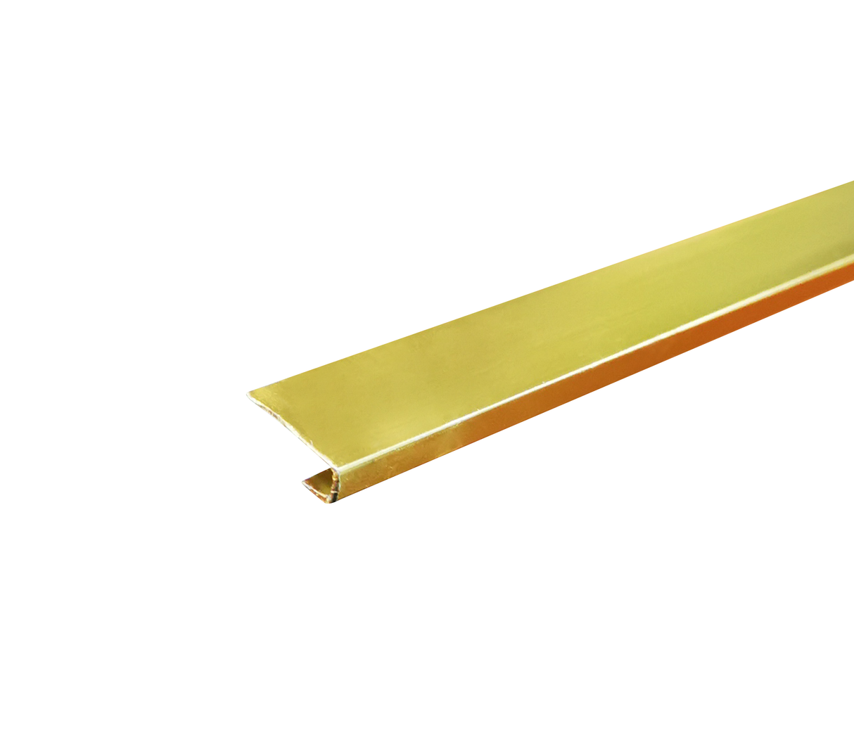 Perfil de aluminio u line 2.45m gold Powerfik