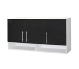 Mueble aéreo de cocina 3 puertas con condimentero blanco/negro Powerfik