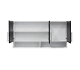 Mueble aéreo de cocina 3 puertas con condimentero blanco/negro Powerfik