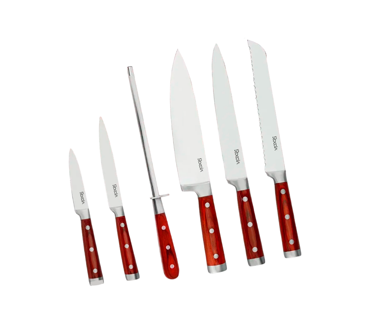 Set de cuchillo profesional alta gama 7pzas Roccia