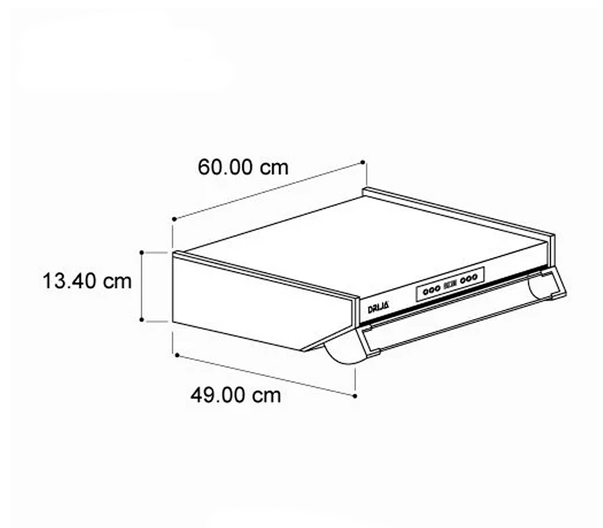 Campana slim touch 60cm (24") 110-120V negra Drija