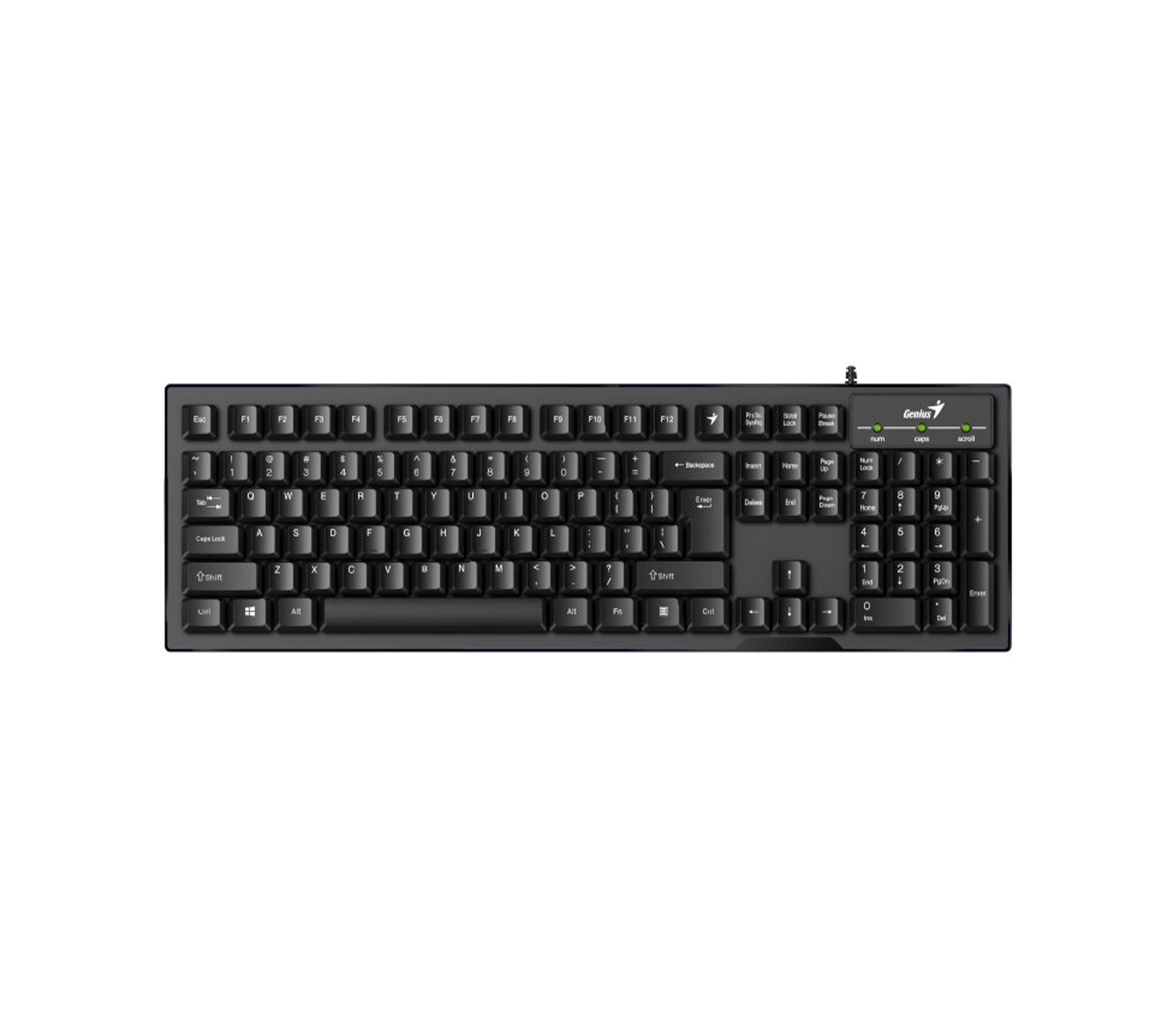 Teclado Con Cable Usb Kb102 Color Negro En Idioma Español (latam) 104  Teclas - Genius (caja X Xx)