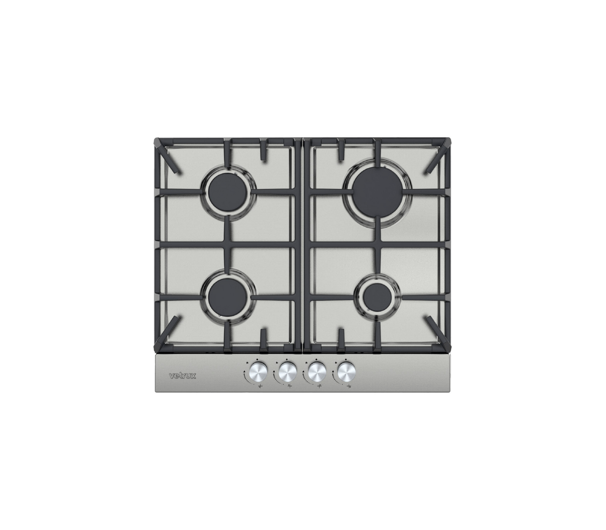 Tope de cocina a gas 4 hornillas 60cm (24") Nova Lite acero Vetrux