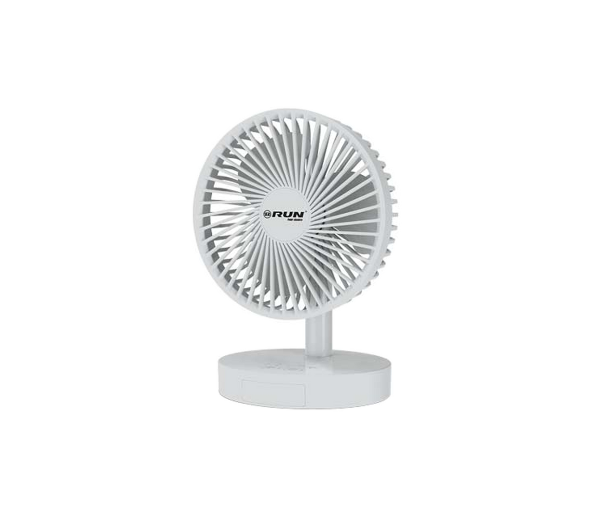 Ventilador recargable con lámpara 5" blanco Run