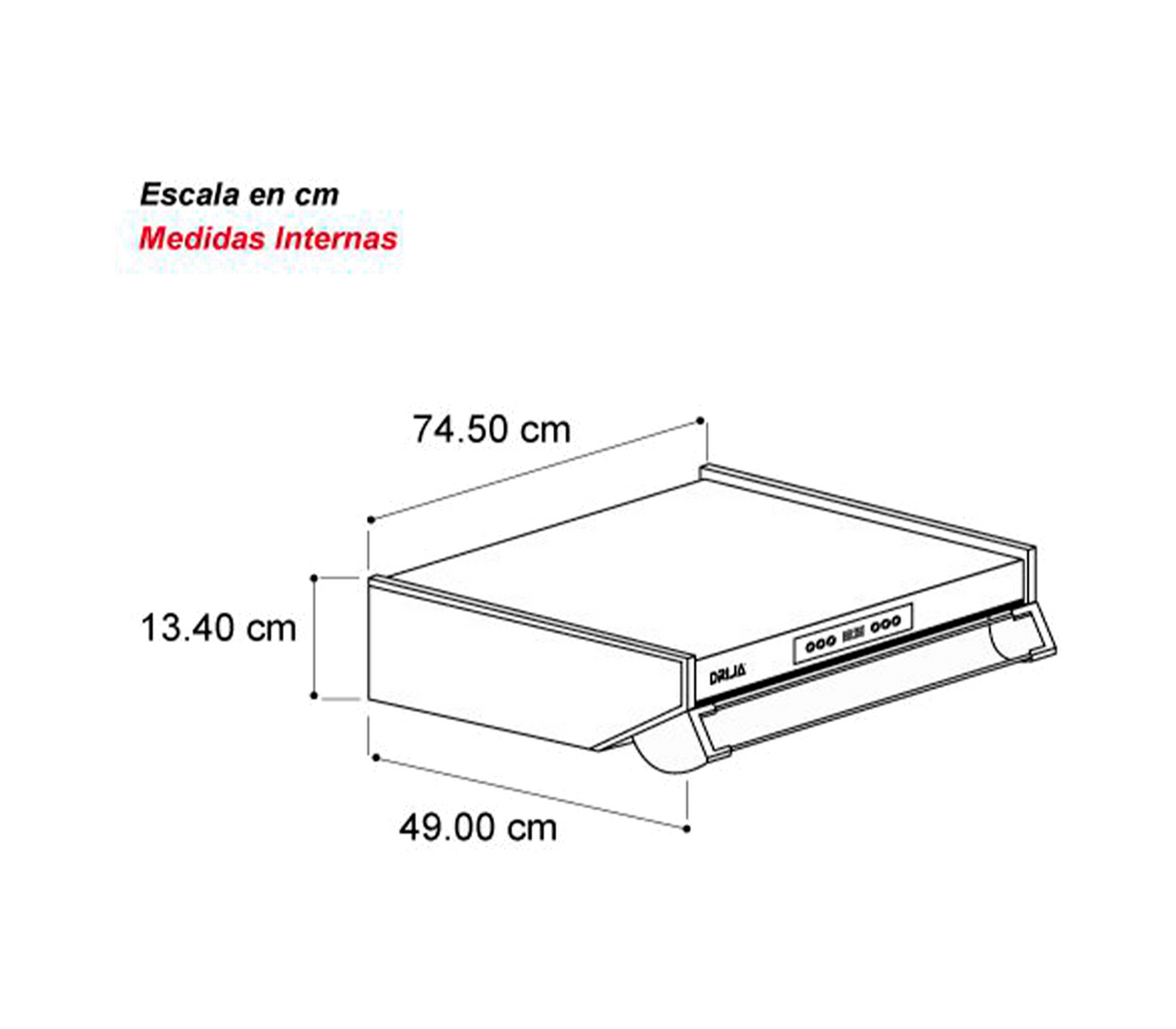 Campana 76 Cm Slim Touch Drija