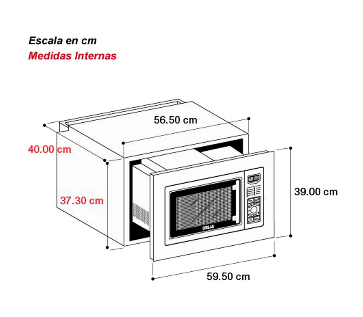 Microondas Florencia 25 litros Drija